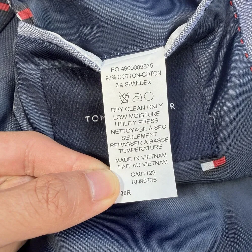 Tommy Hilfiger Modern Fit 2 Piece Set Suit Blazer 36R Pants 30x32 Light Blue